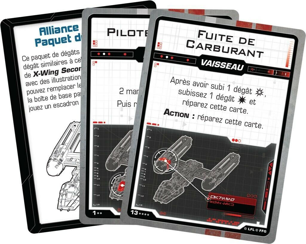 Star Wars: X-Wing - Alliance Rebelle - Paquet de Dégâts Cartes