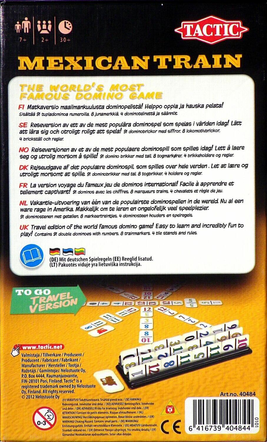 Mexican Train: Travel Version Back