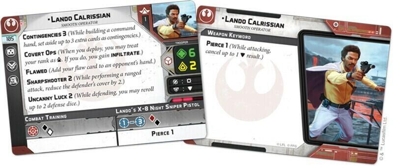Star Wars: Légion - Lando Calrissian Cartes