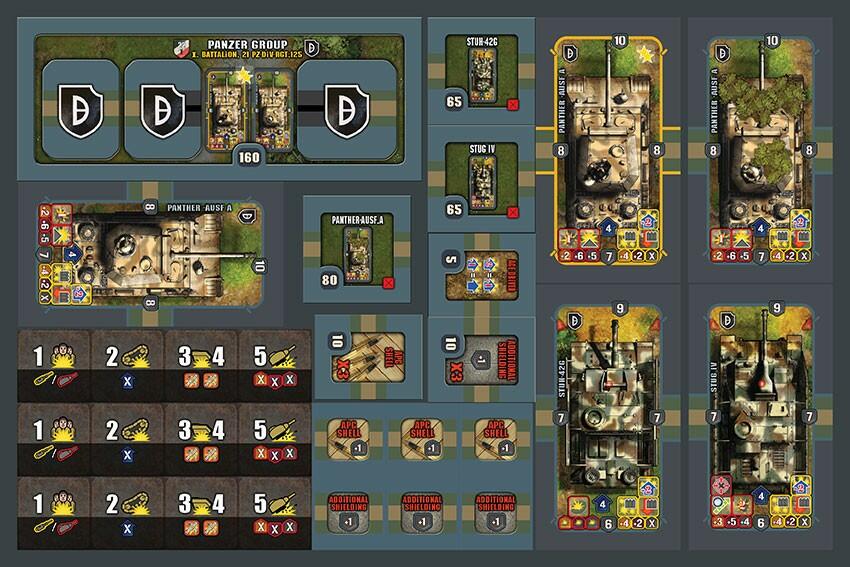 Heroes of Normandie: Reinforcement-GE 21eme PZ Tuiles