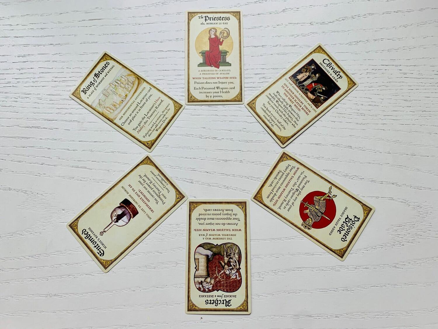 Le Tournoi d'Avalon Cartes