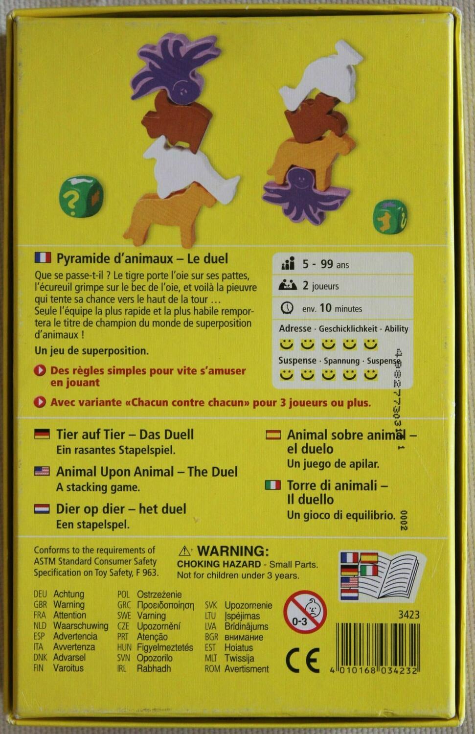 Pyramide d'Animaux: Le Duel Back