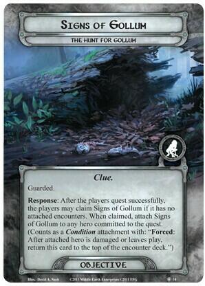 Le Seigneur des Anneaux: Le Jeu de Cartes - À la Poursuite de Gollum Carte