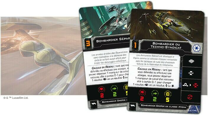 Star Wars: X-Wing - Bombardier Droïde de Classe Hyena Cartes
