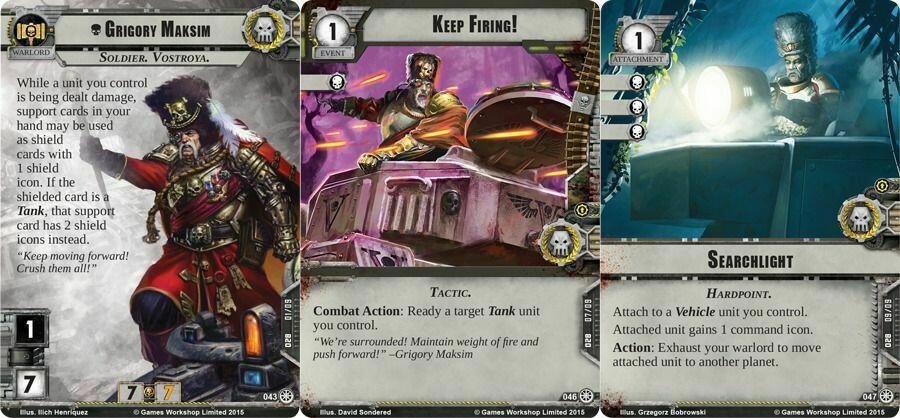 Warhammer 40,000: Conquest - Par le Feu et l'Acier Cartes