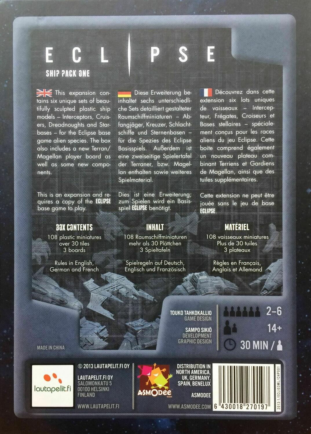 Eclipse: Ship Pack One Back