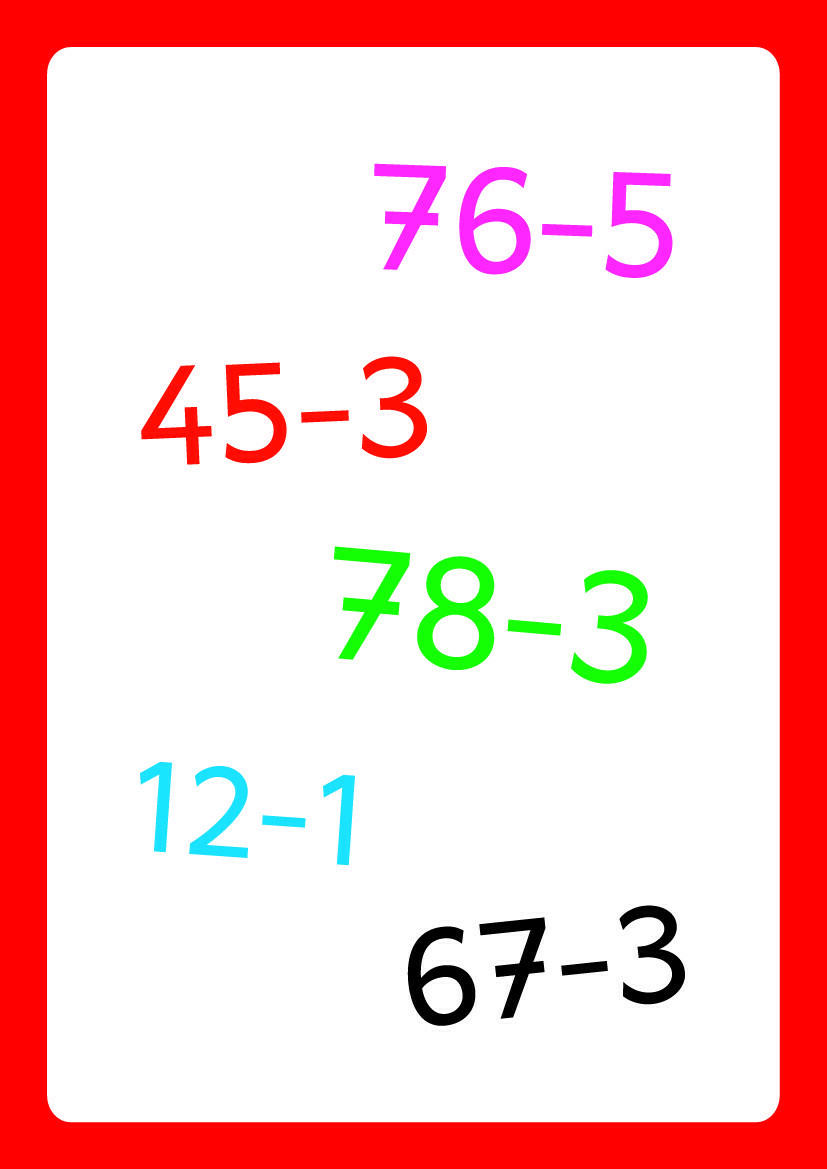 Tam Tam: SuperMax - Les Soustractions Carte