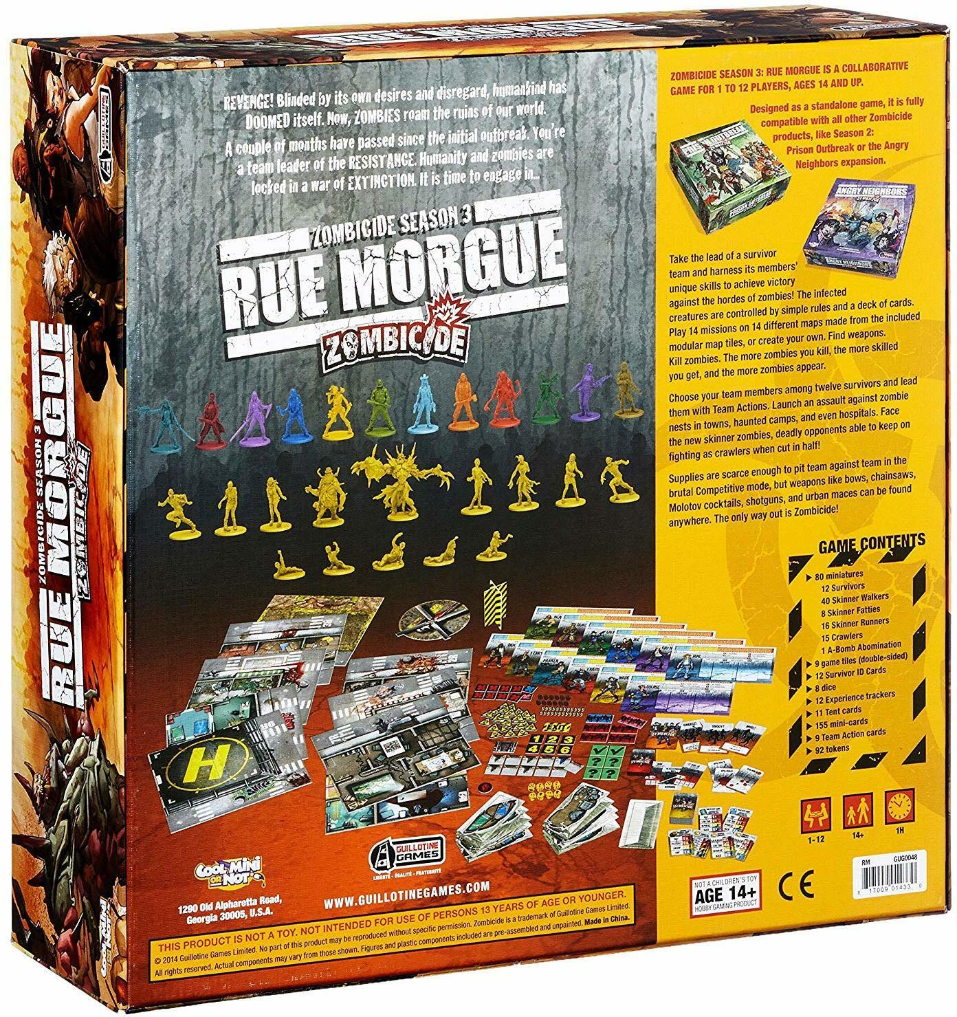 Zombicide: Season 3 - Rue Morgue Back 3d