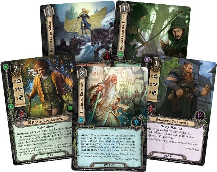 Le Seigneur des Anneaux: Le Jeu de Cartes - La Fuite de la Tourmente Cartes