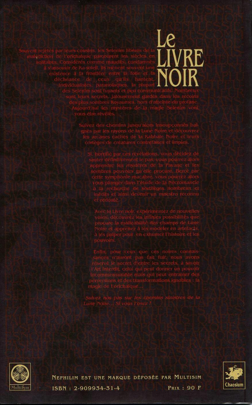 Nephilim: Le Livre Noir Back