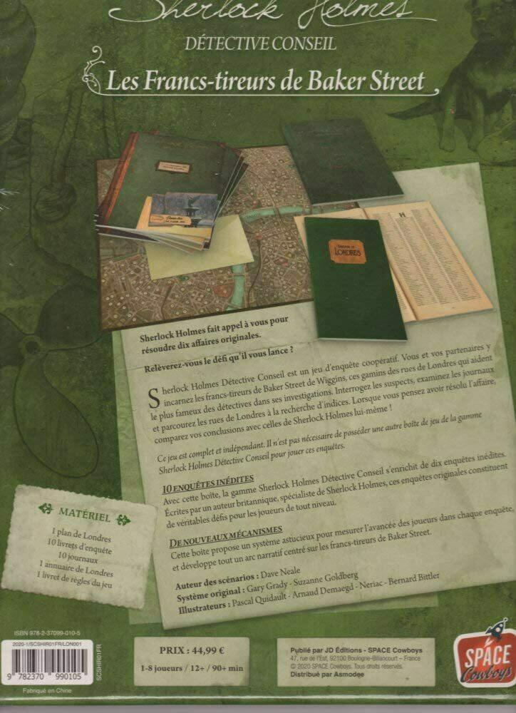 Sherlock Holmes: Détective Conseil - Les Francs-tireurs de Baker Street Back