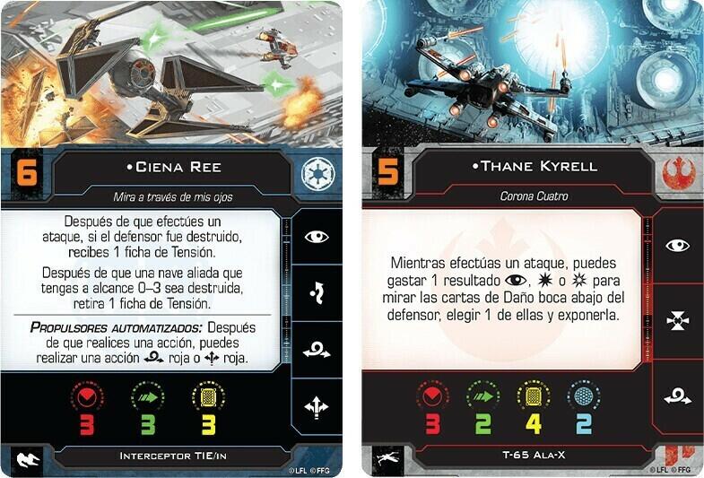 Star Wars: X-Wing - Académie Skystrike Cartes