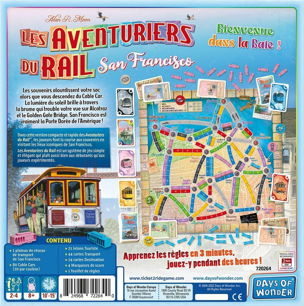 Les Aventuriers du Rail: San Francisco Back