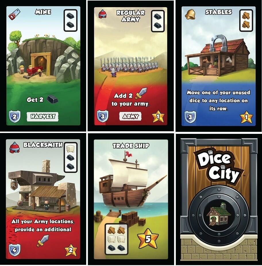 Dice City Cartes