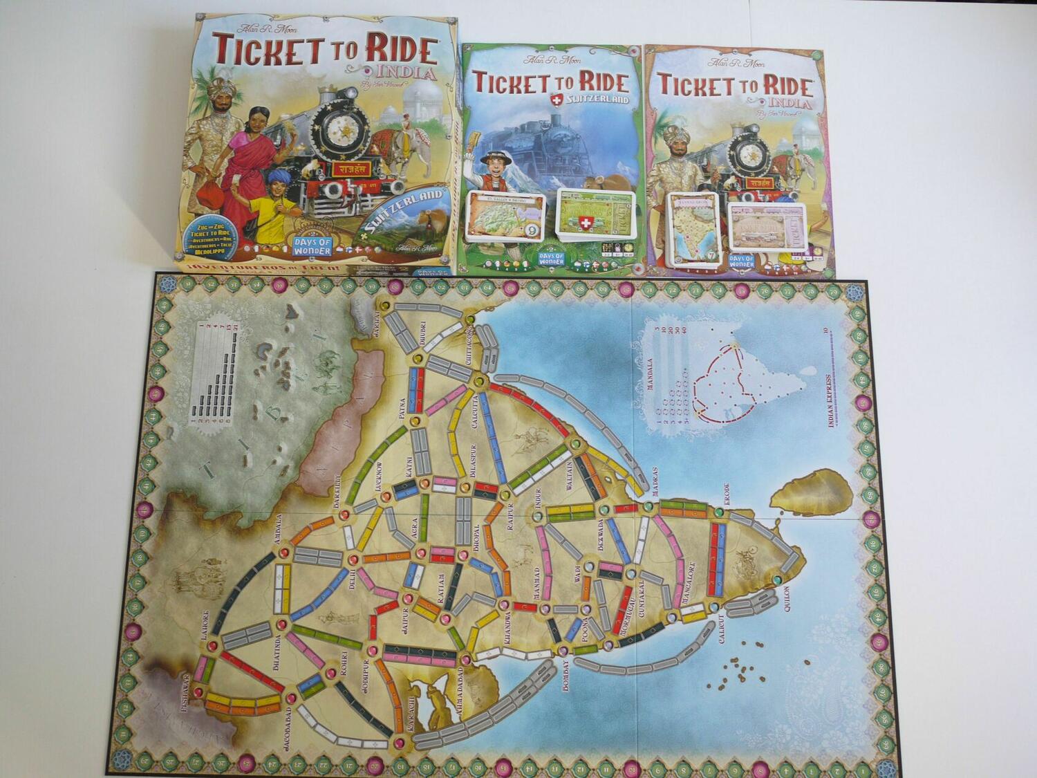 Les Aventuriers du Rail: Map Collection 2 - India & Switzerland Eclate
