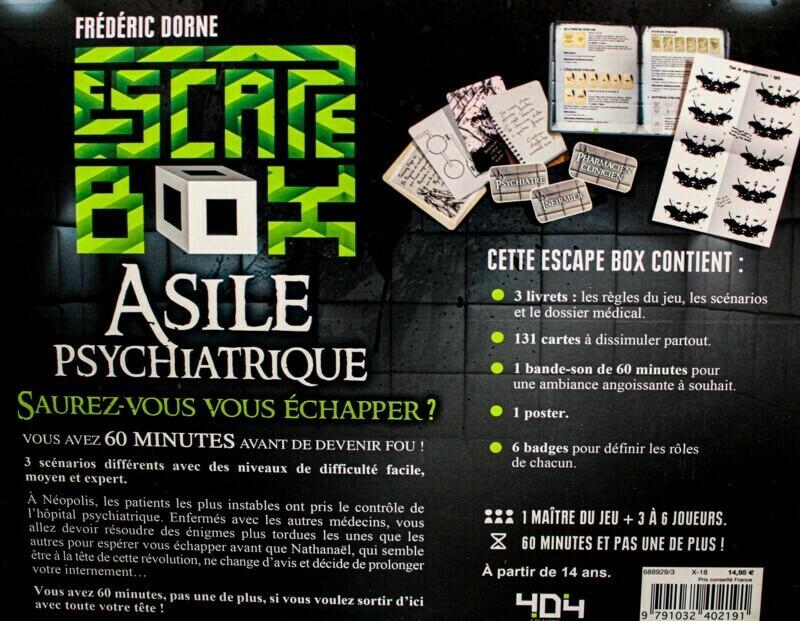 Escape Box: Asile Psychiatrique Back
