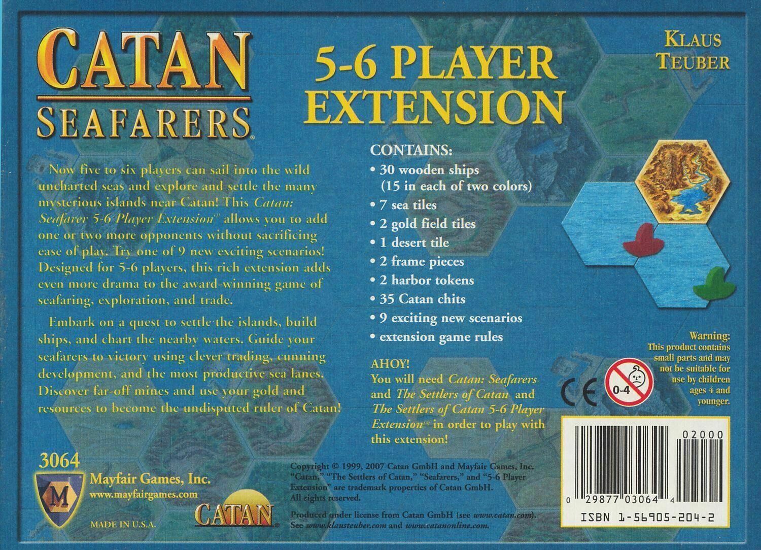 Catan: Seafarers - 5-6 Player 2007 Back