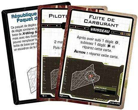 Star Wars: X-Wing - République Galactique - Paquet de Dégâts Cartes