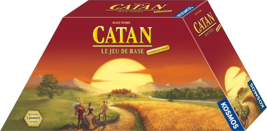 Catan: Le Jeu de Base - Version de Voyage Cover Transparent