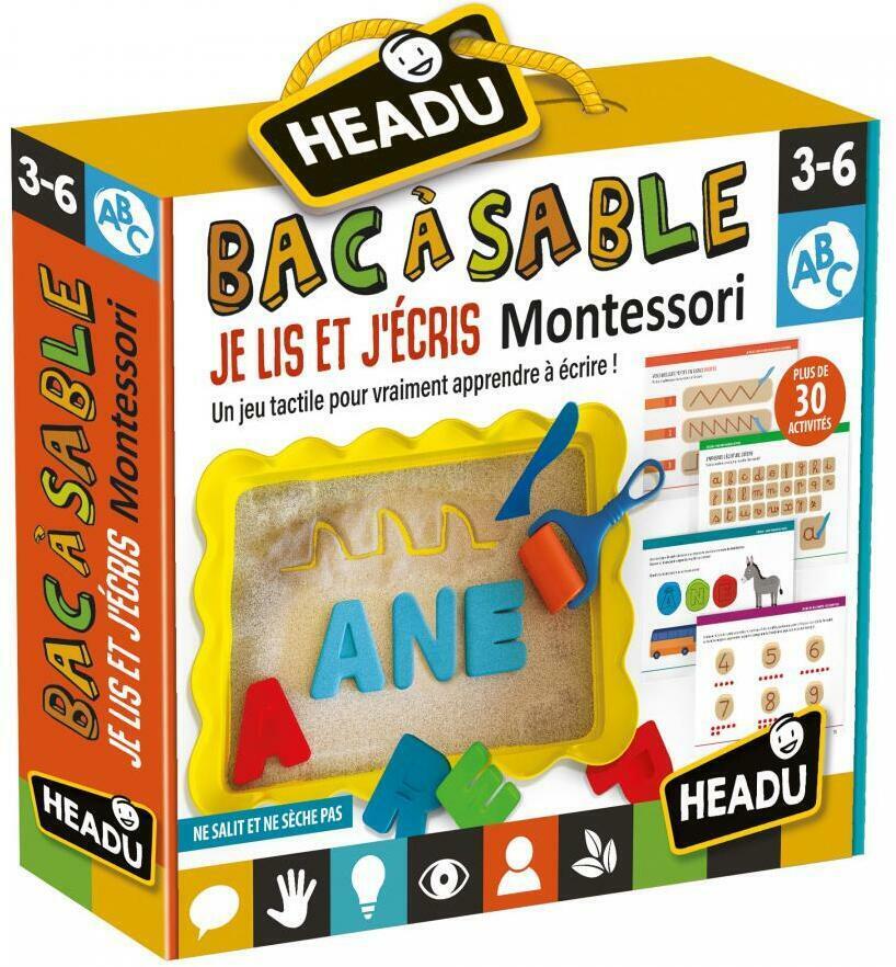 Bac à Sable: Je Lis et J'Écris - Montessori Cover 3d