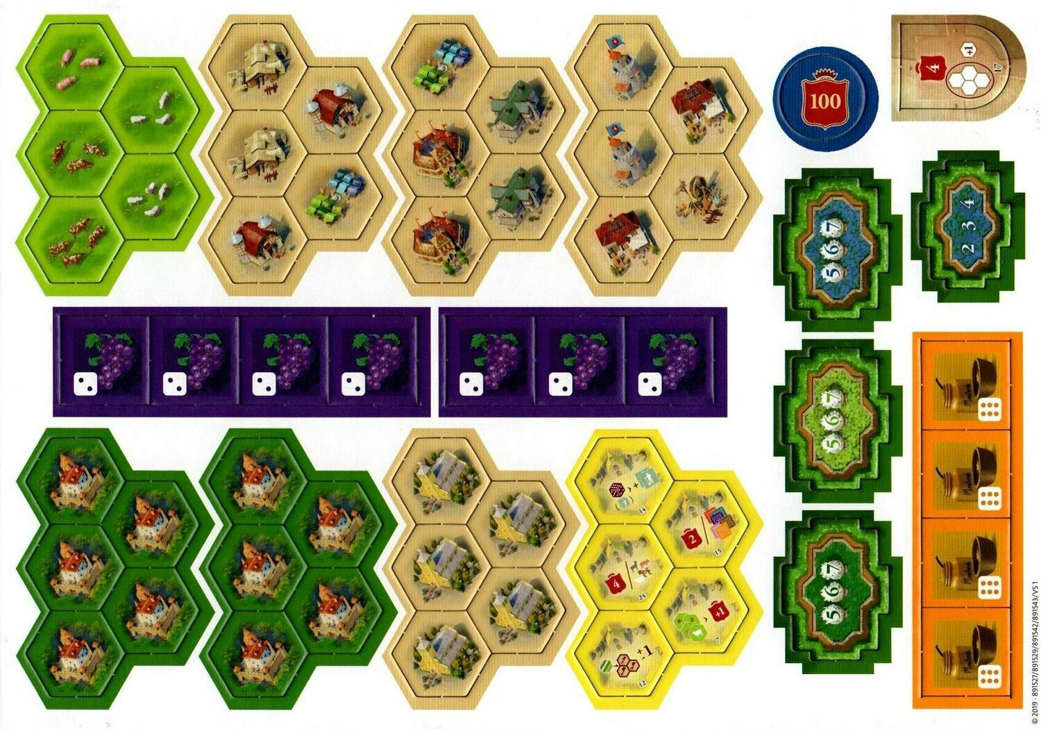 The Castles of Burgundy 2019 Tuiles