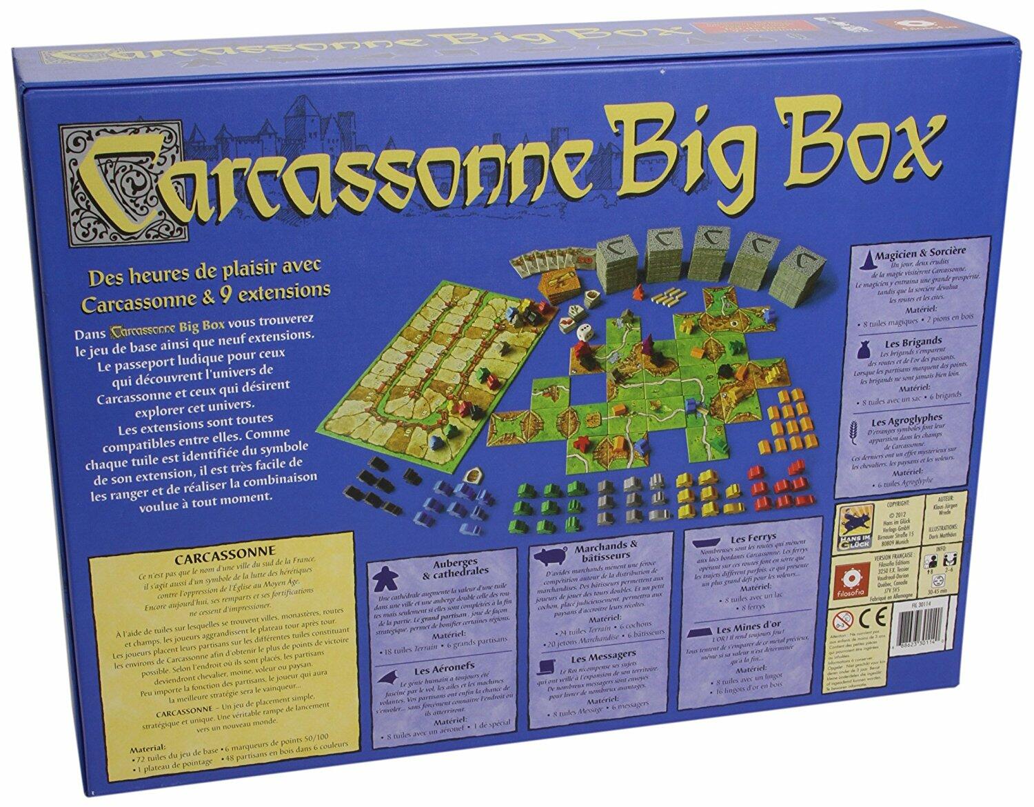 Carcassonne Big Box 2012 Back