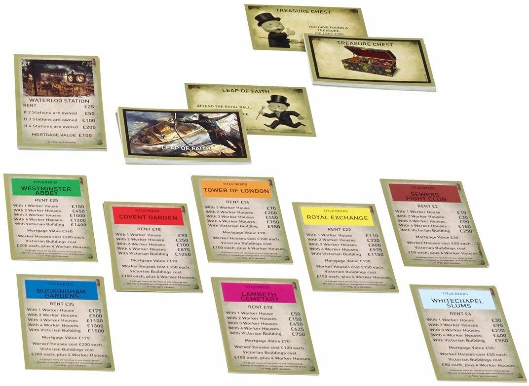 Monopoly: Assassin's Creed Syndicate Cartes