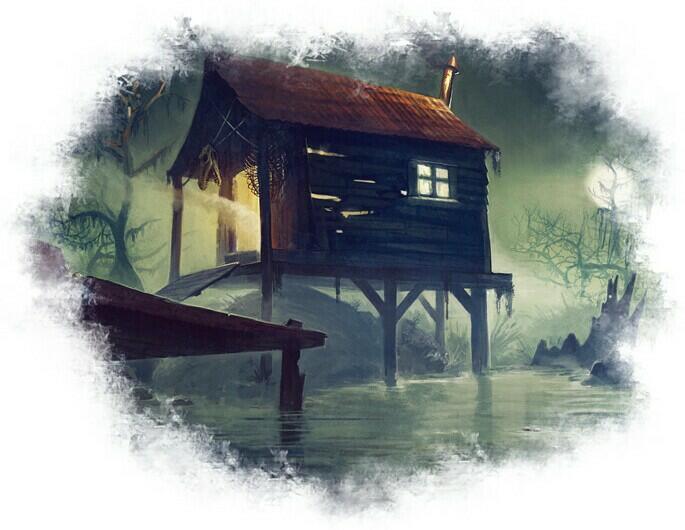 Horreur à Arkham: Le Jeu de Cartes - La Malédiction du Rougarou Artwork