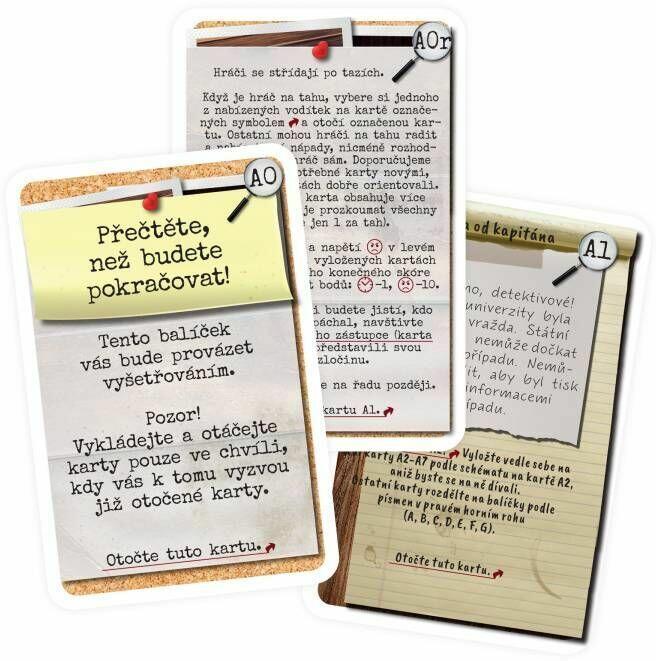 Pocket Détective: Meurtre à l'Université Cartes