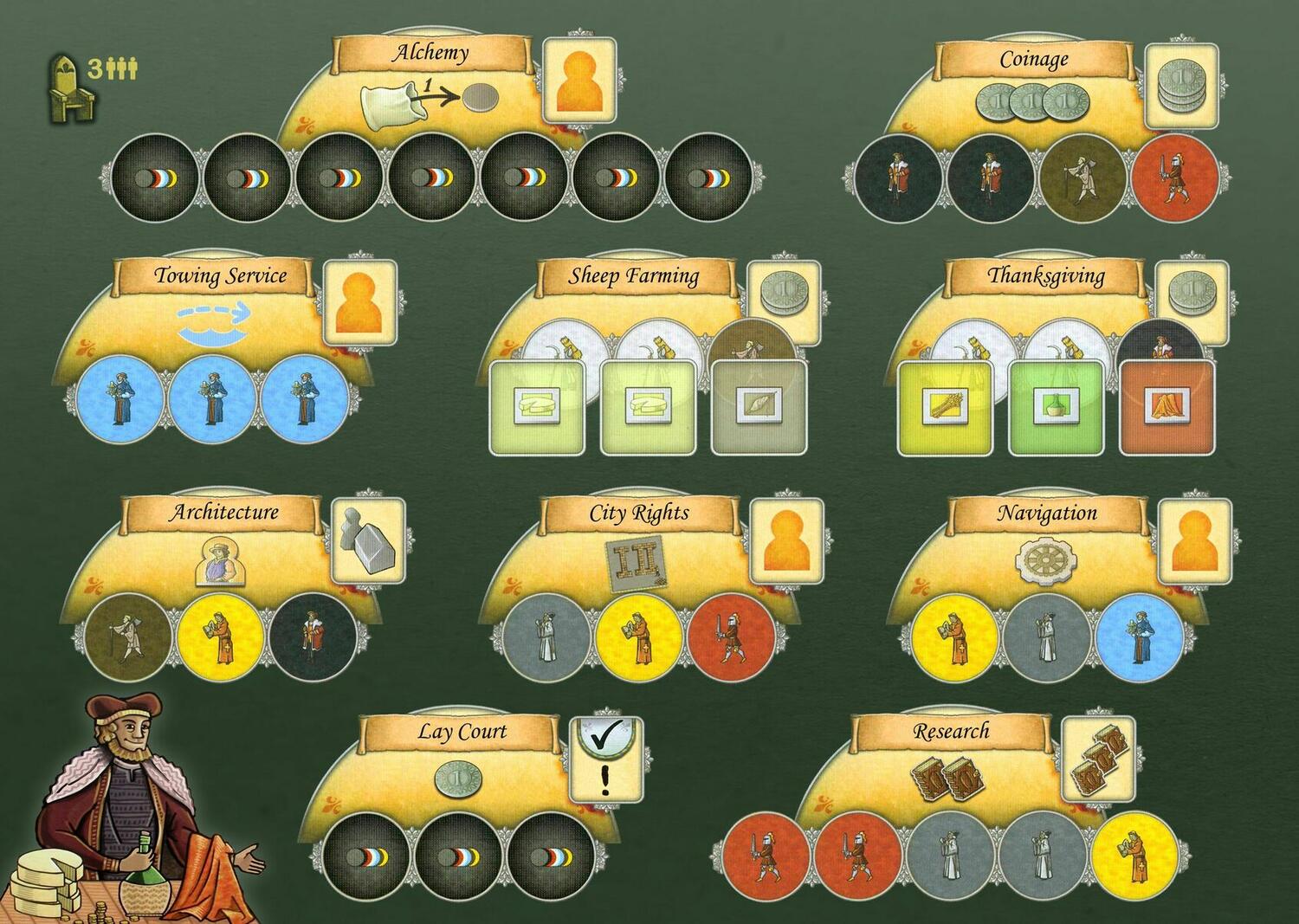 Orléans: Commerce & Intrigue Tuiles