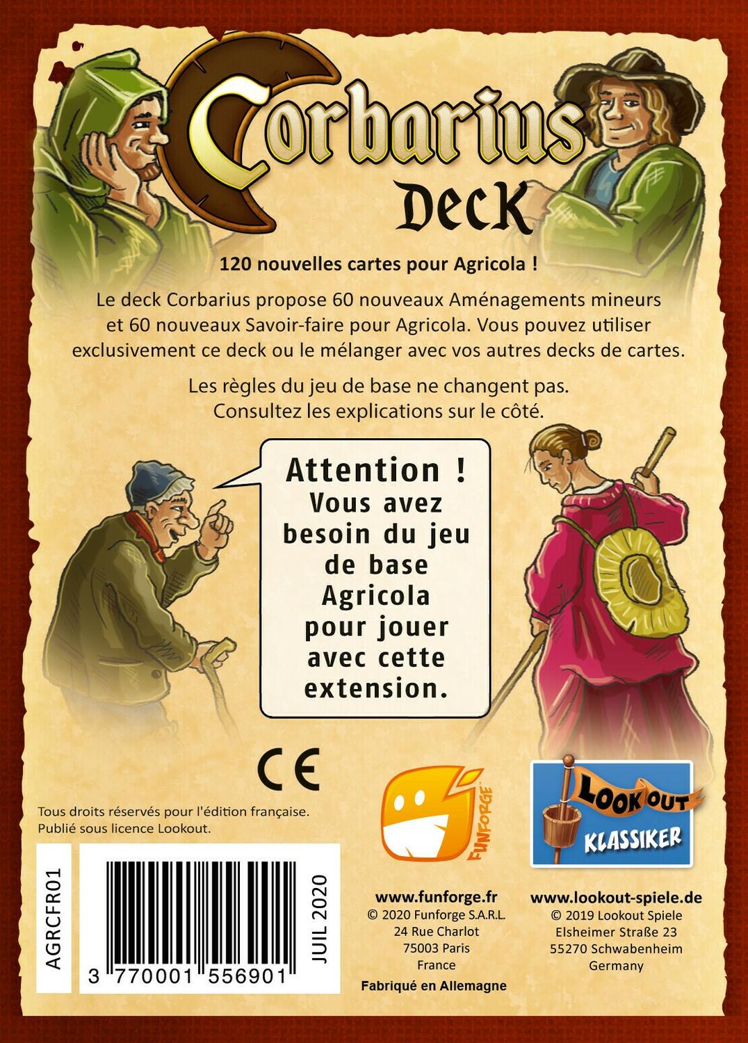 Agricola: Corbarius Deck Back