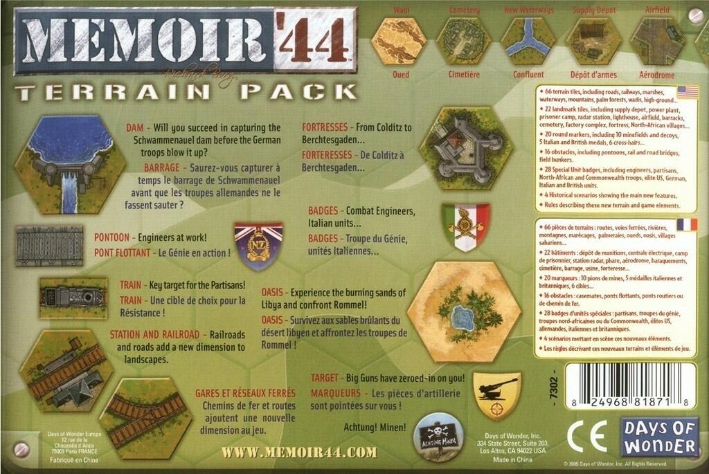 Mémoire 44: Terrain Pack Back