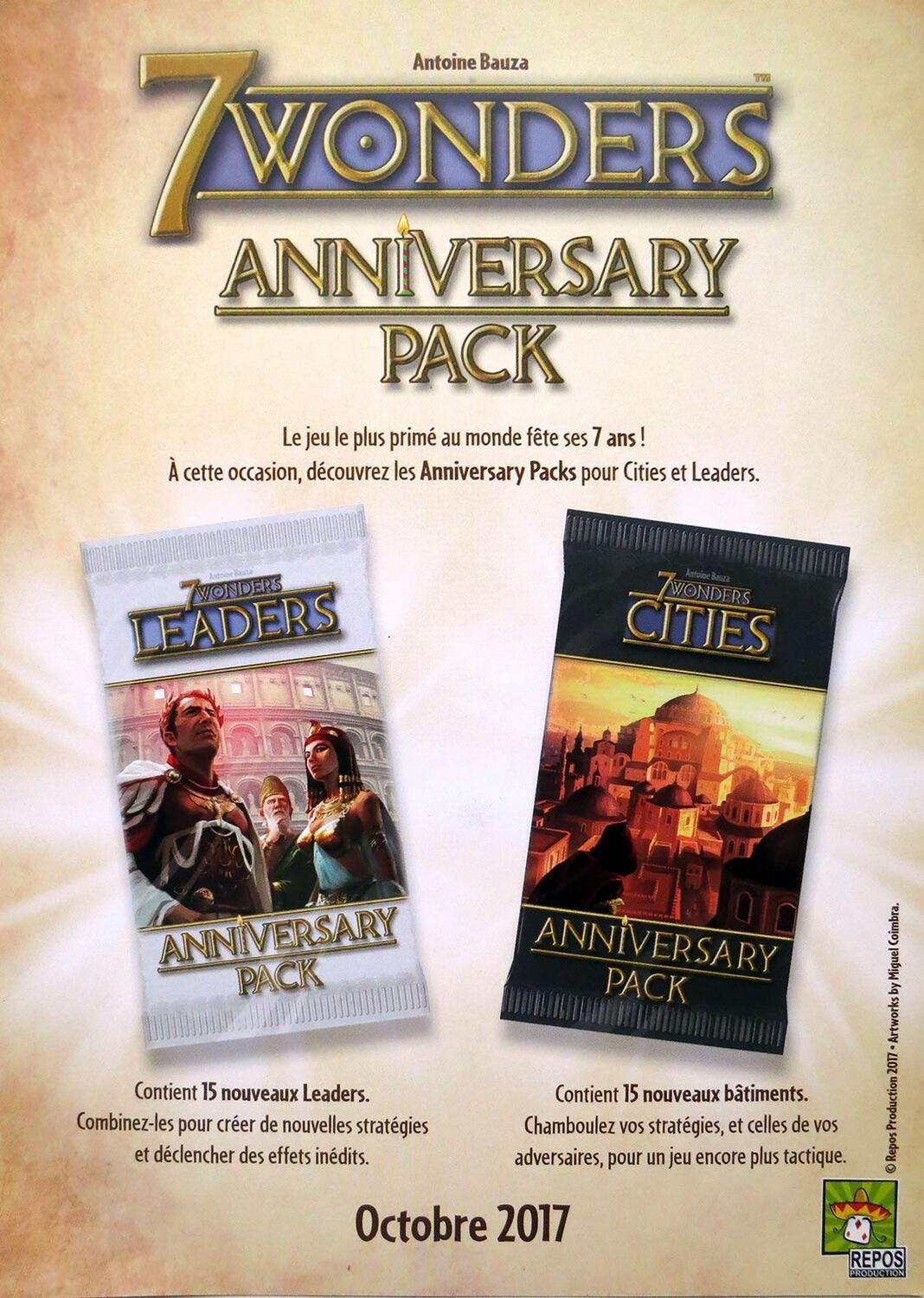7 Wonders: Cities - Anniversary Pack Fiche