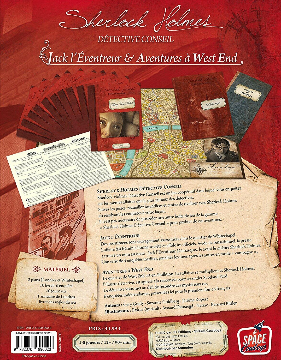 Sherlock Holmes - Détective Conseil: Jack l'Eventreur et Aventures à West End Back