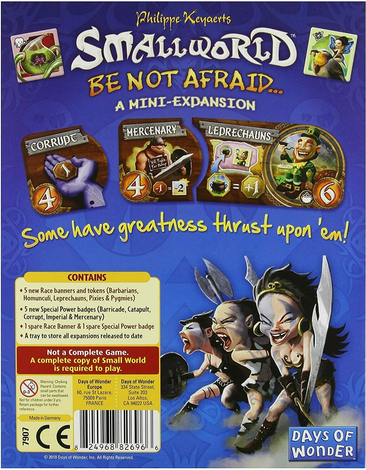 Small World: Be Not Afraid... Back