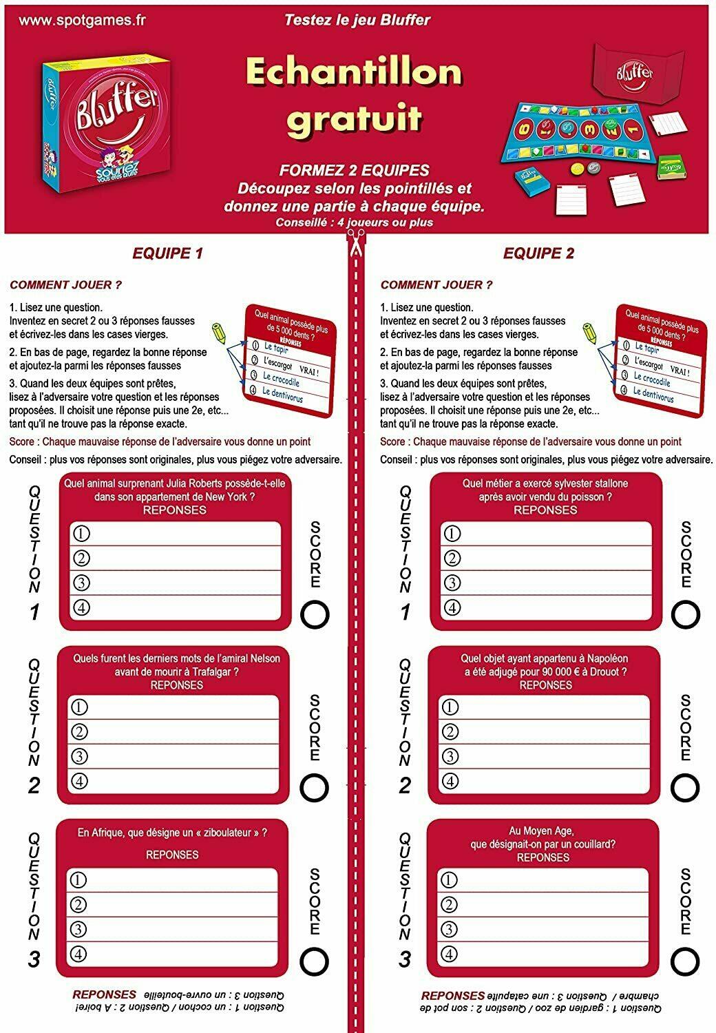 Bluffer 2015 Échantillon