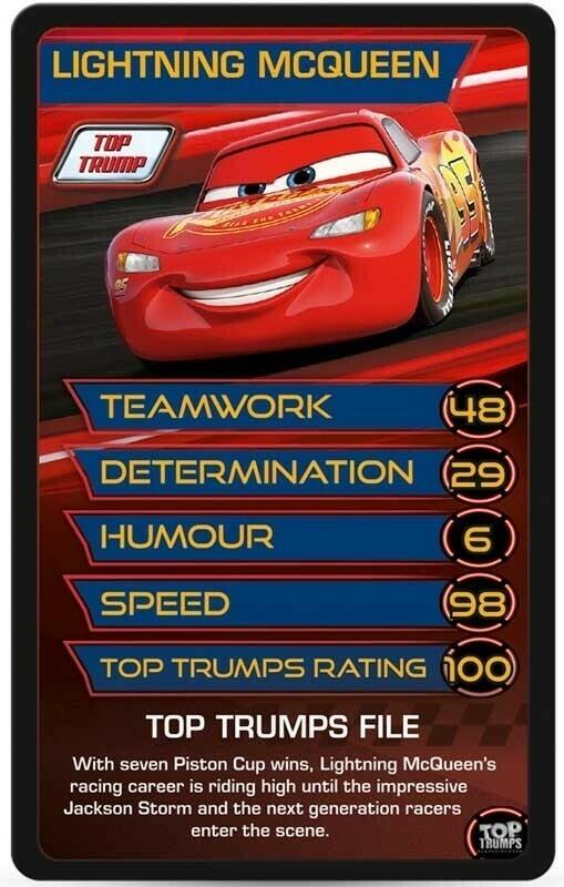Top Trumps: Cars 3 Carte