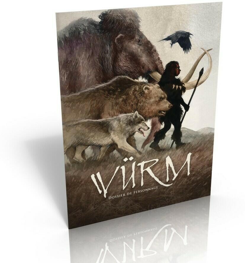 Würm: Le Jeu de Rôle dans le Préhistoire - Dossier de Personnage Cover 3d
