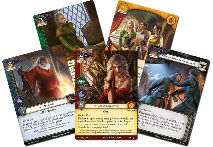 Le Trône de Fer: Le Jeu de Cartes - Des Dagues dans le Noir Cartes