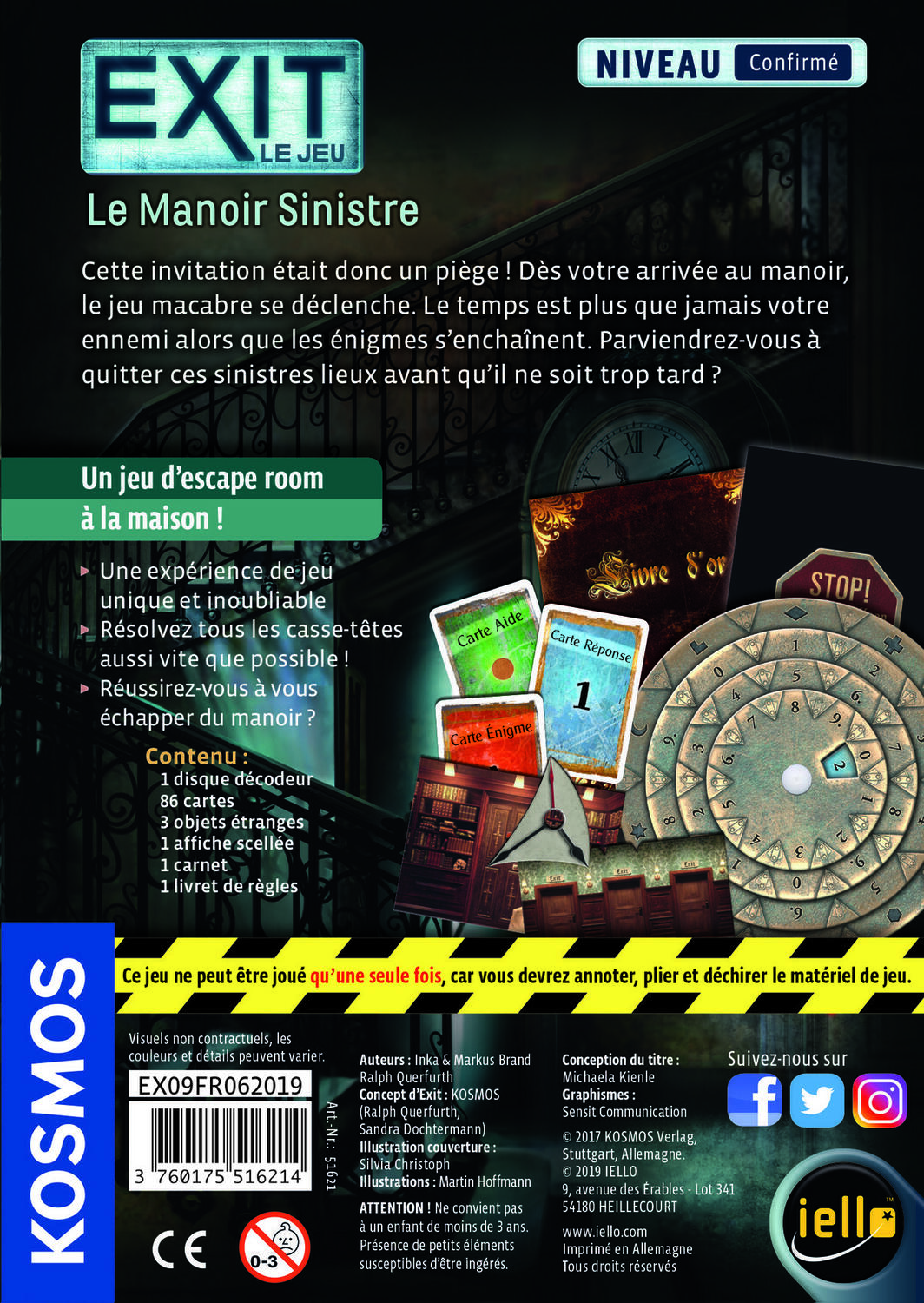 EXIT: Le Jeu - Le Manoir Sinistre Back