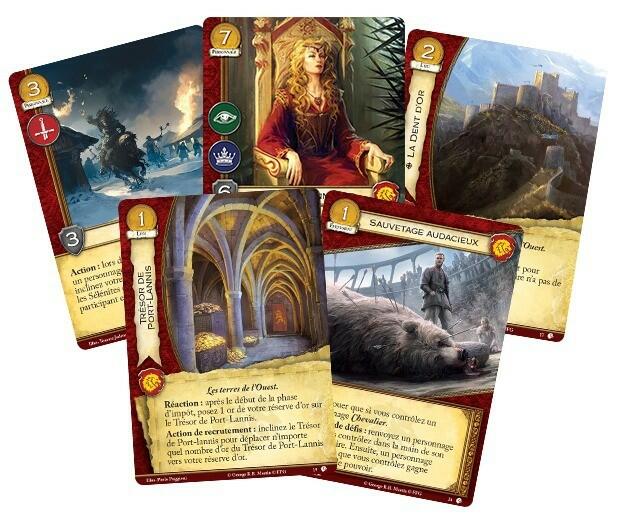 Le Trône de Fer: Le Jeu de Cartes - Les Lions de Castral Roc Cartes
