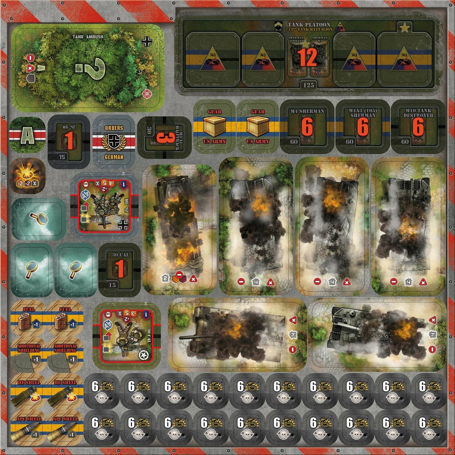 Heroes of Normandie: Big Red One Edition - Bloody Omaha Tuiles