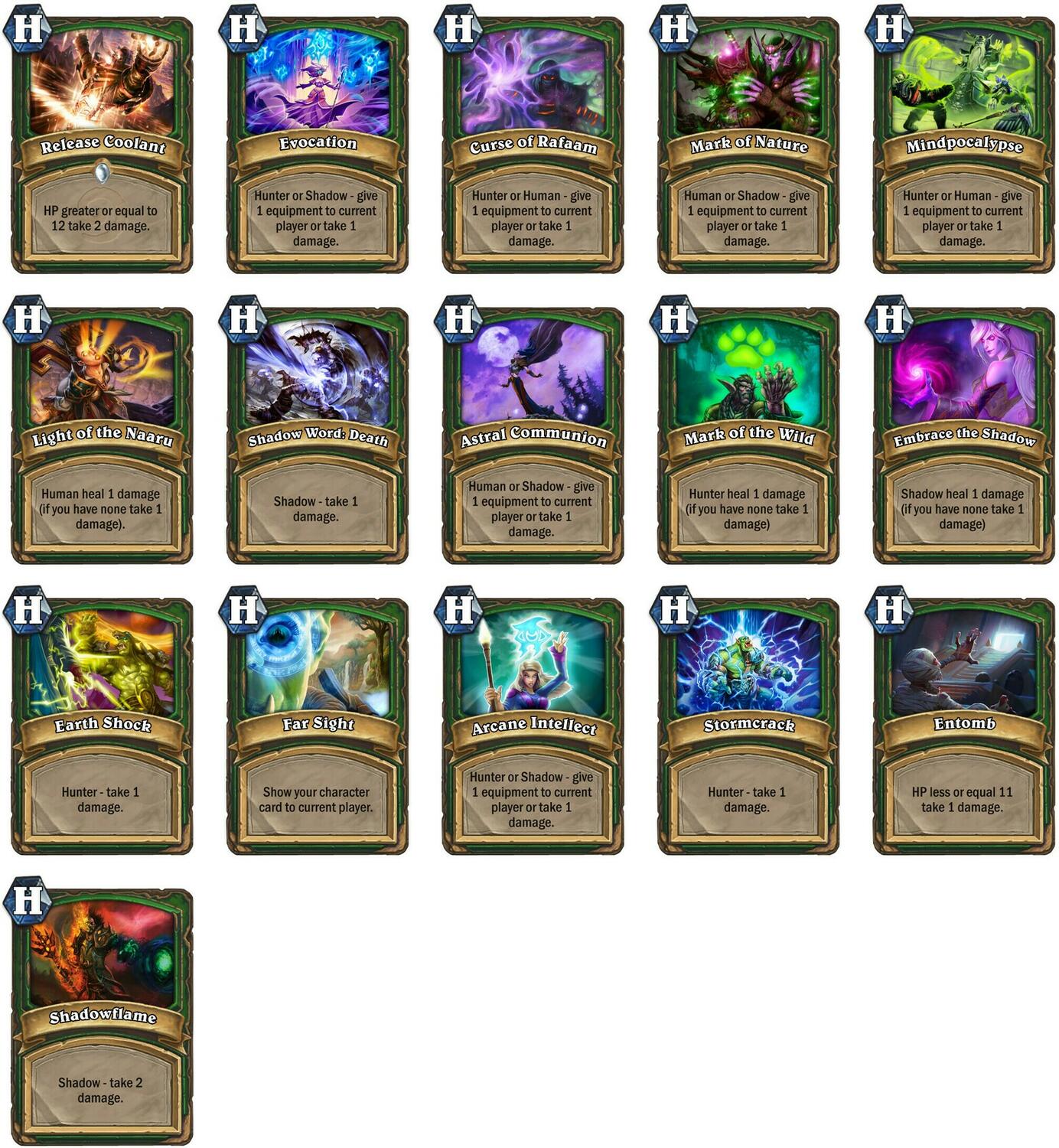 Shadow Hunters Cartes