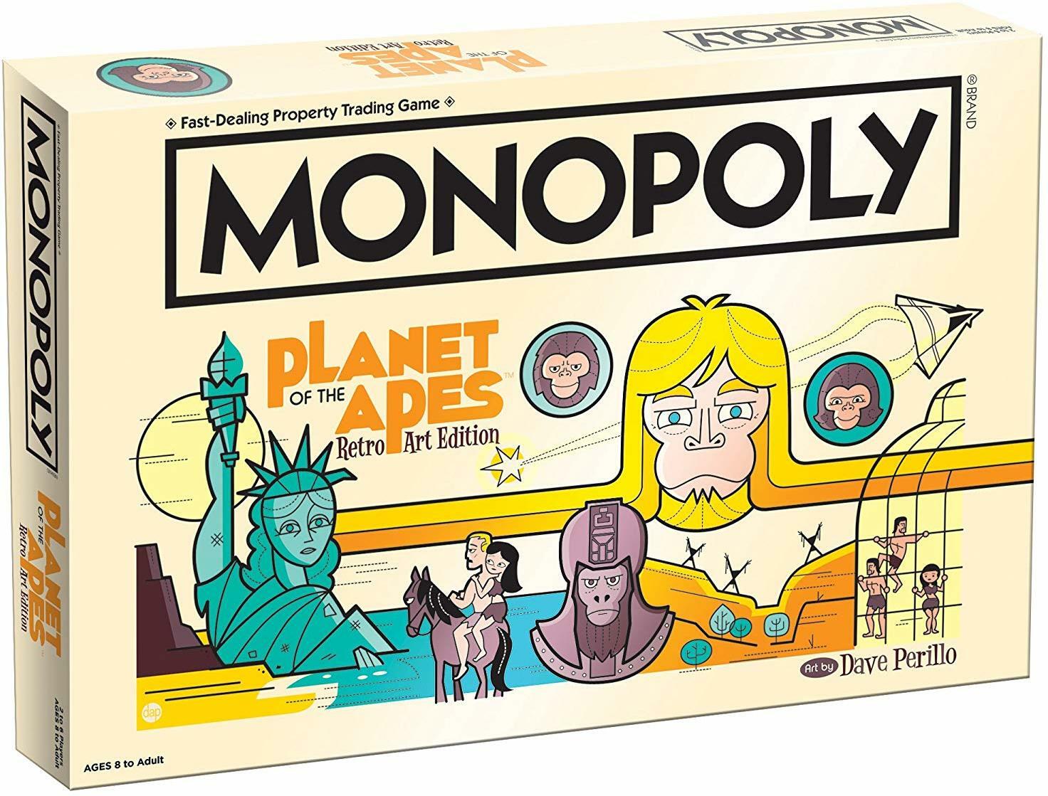 Monopoly: Planet of The Apes - Retro Art Edition Cover 3d