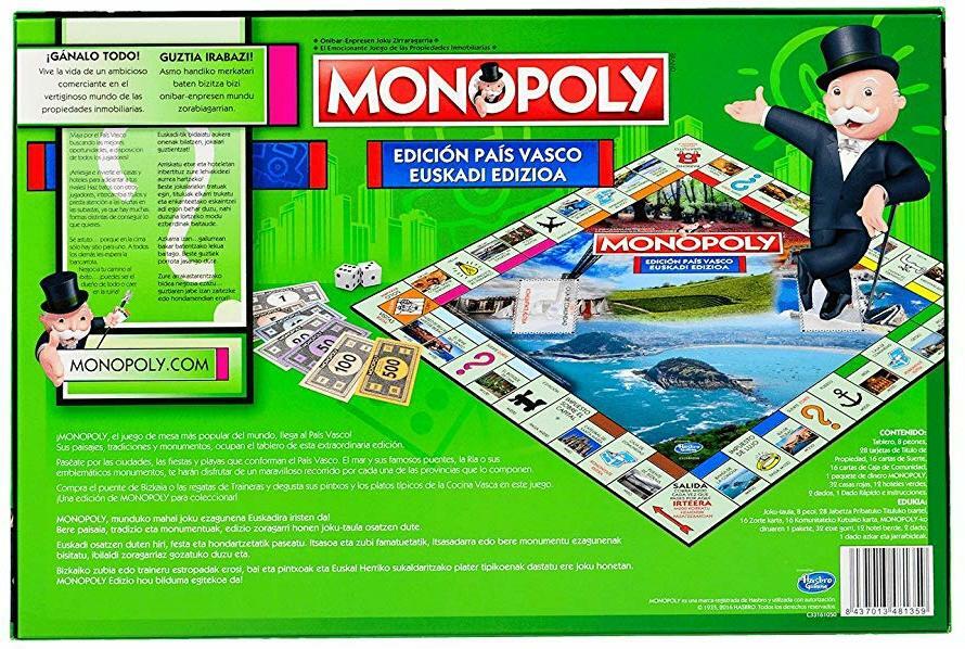 Monopoly: Edición País Vasco Euskadi Edizioa Back