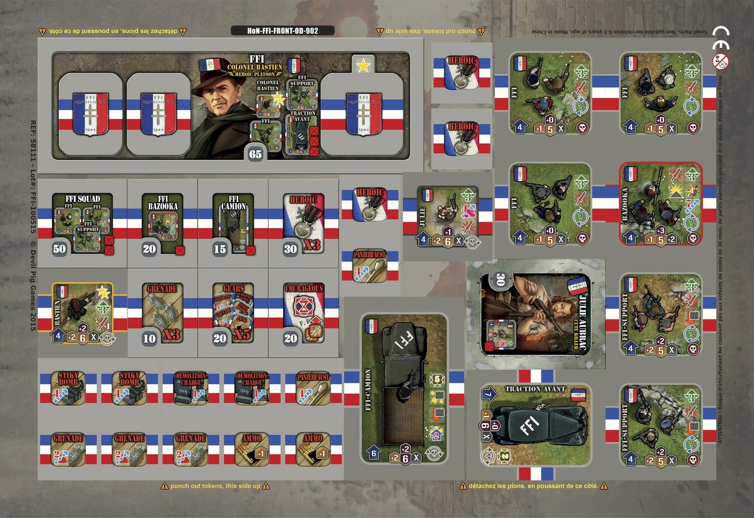 Heroes of Normandie: FFI Tuiles