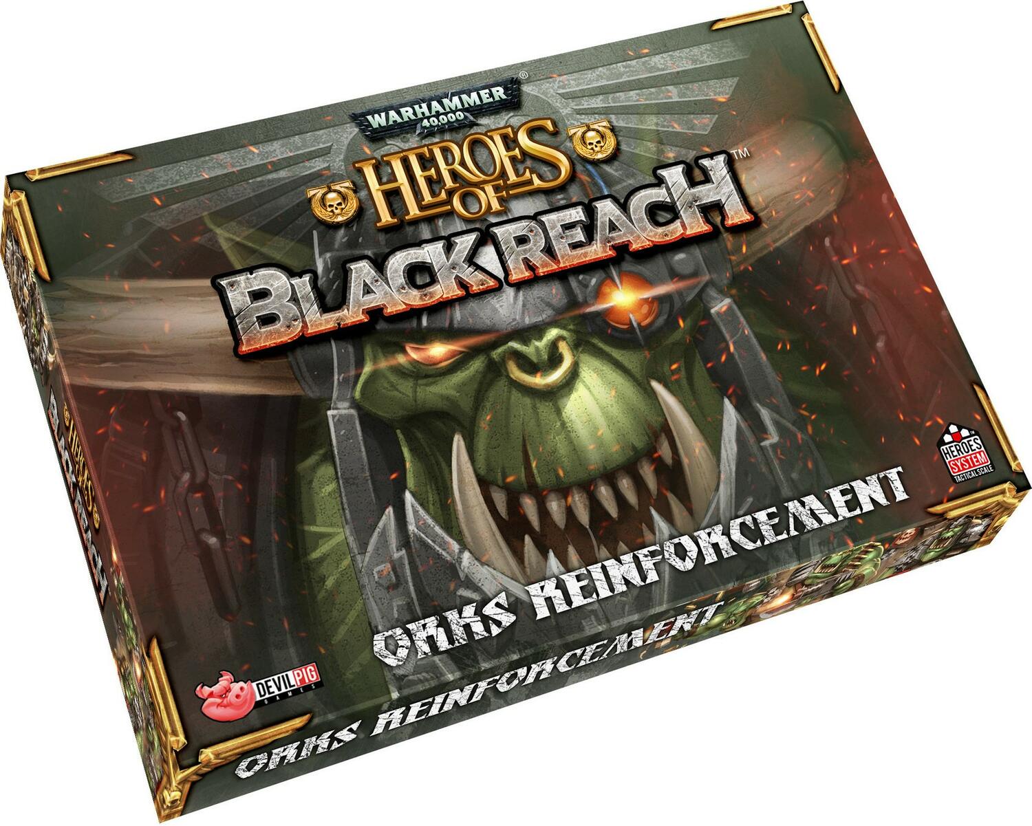 Warhammer 40,000: Heroes of Black Reach - Orks Reinforcement Cover 3d