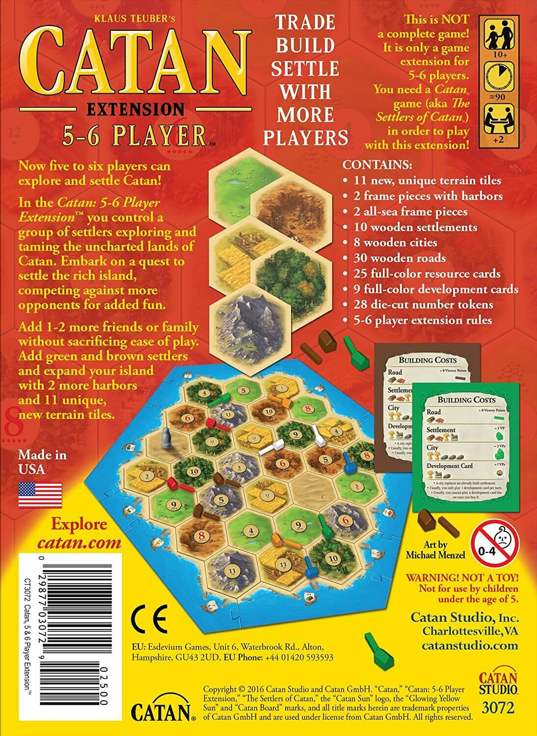 Catan: 5-6 Player Extension Back