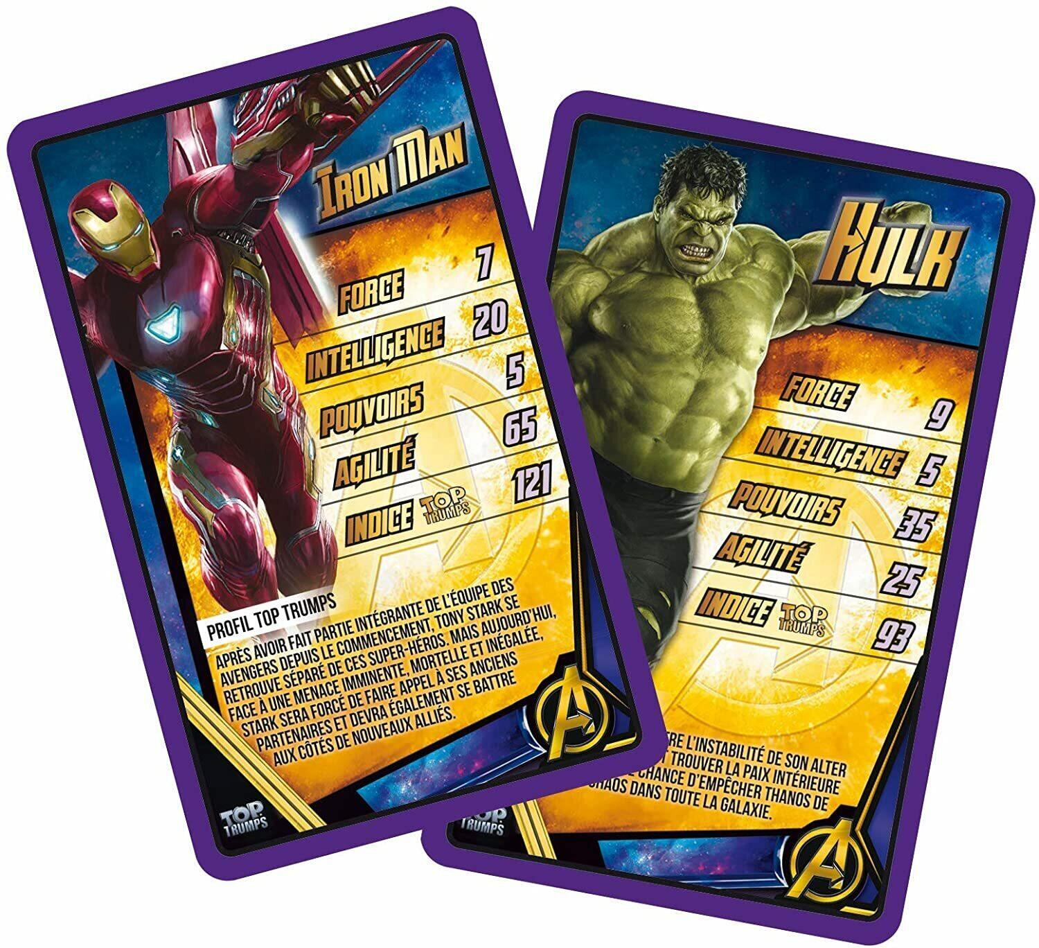 Top Trumps: Jeu de Bataille - Avengers Infinity War Cartes
