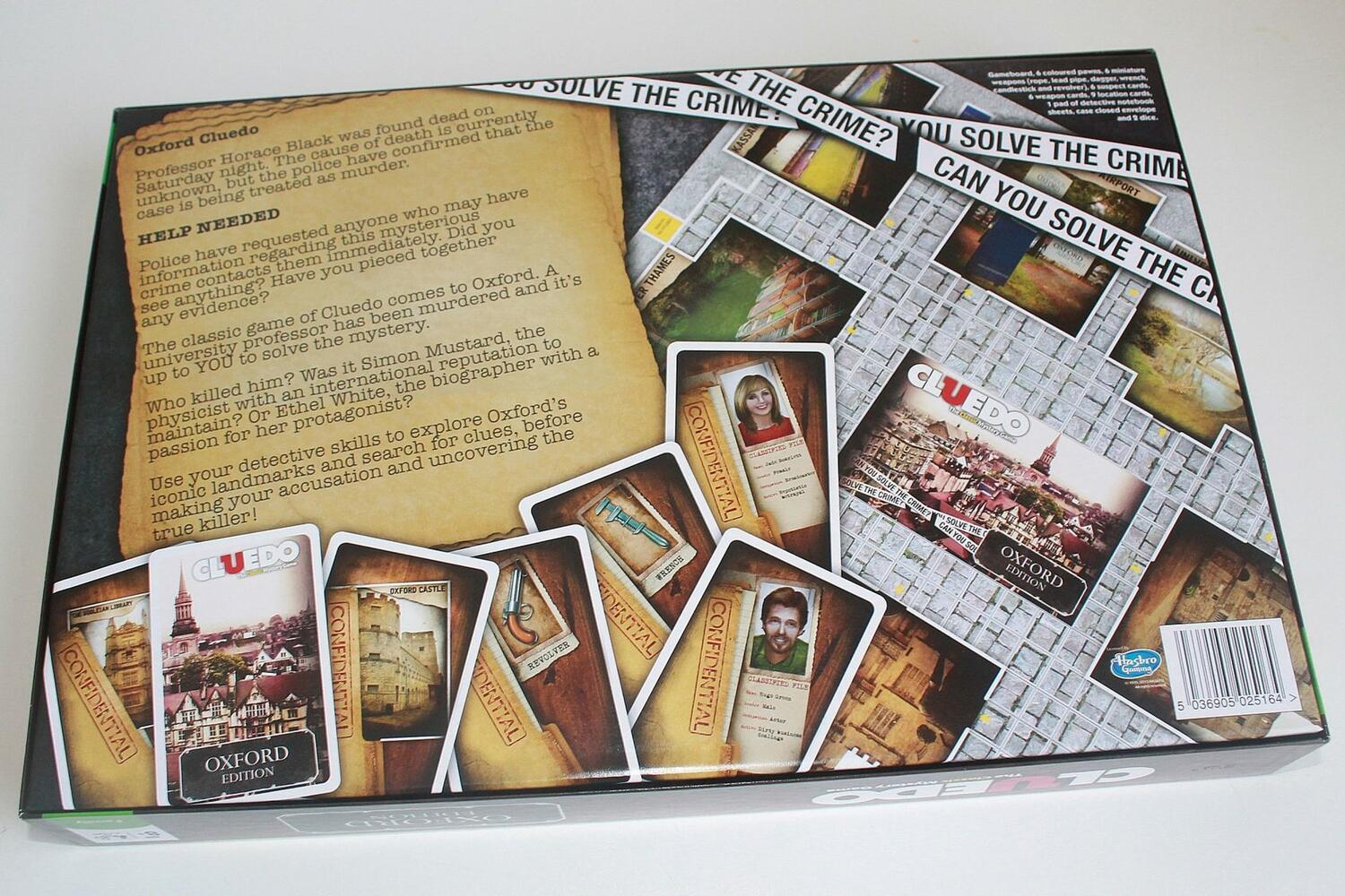 Cluedo: Oxford Edition Back 3d
